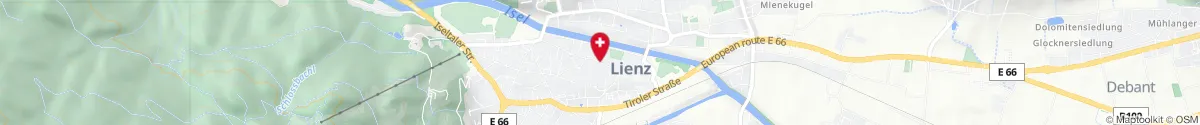 Map representation of the location for Franziskus Apotheke in 9900 Lienz